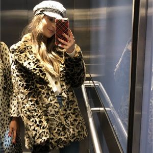 Lovers + Friends Mariana Faux Fur Leopard Coat